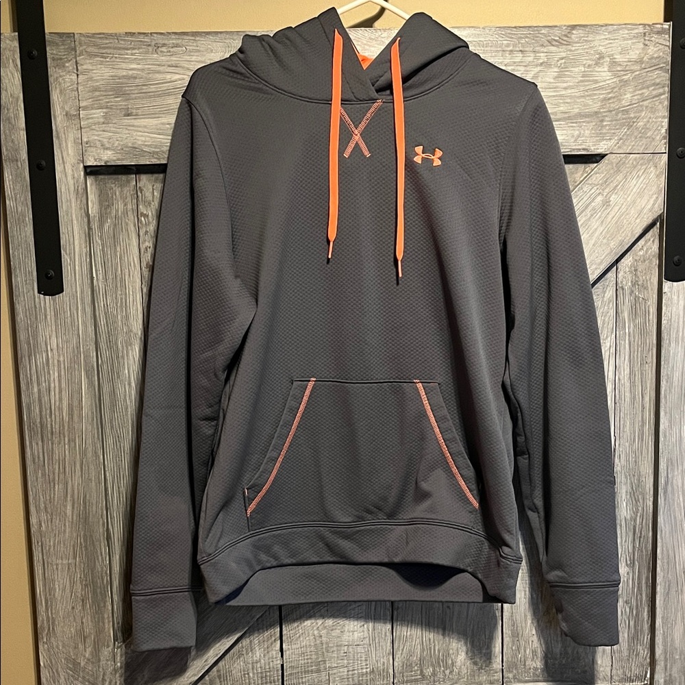 Under Armour Charcoal Hoodie with Orange Accents